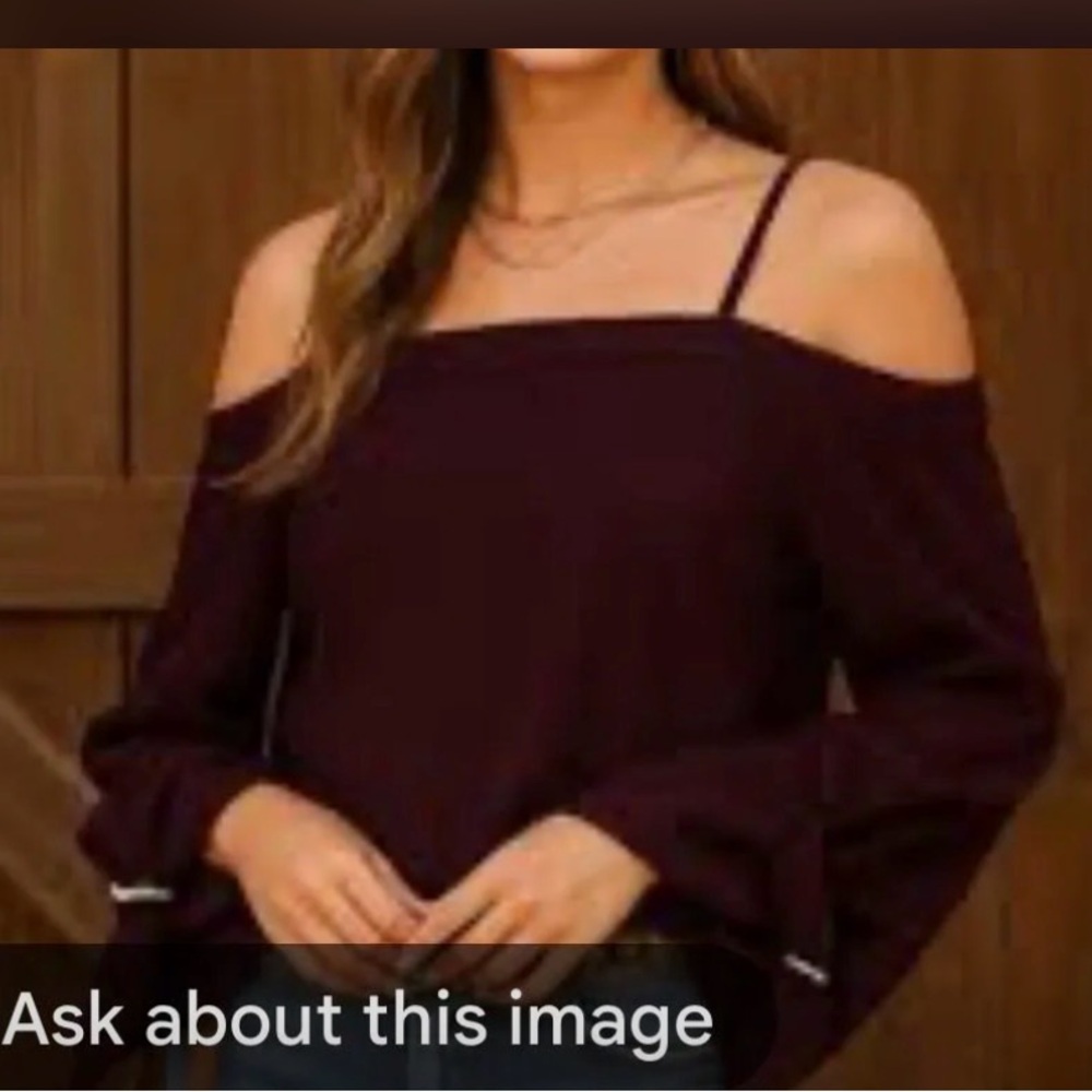 Lumiere Women's Off-Shoulder Sweater - Deep Burgundy
